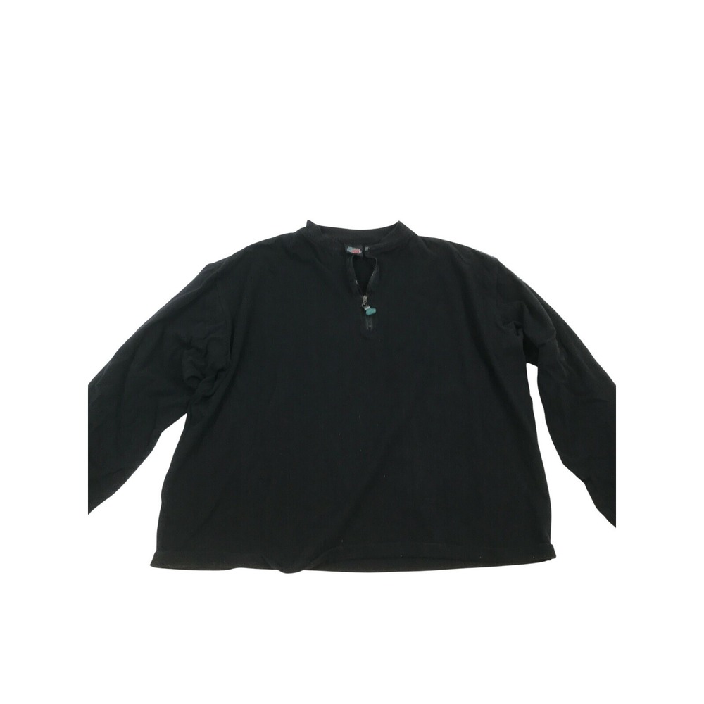 Mountain Dew Black Quarter Zip Long Sleeve Shirt‎ S M Cotton